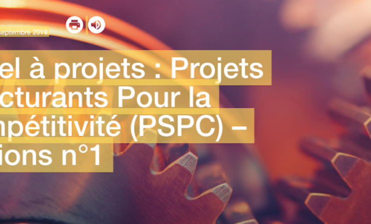 Appel à projets : Projets Structurants Pour la Compétitivité (PSPC) - Volet Régions