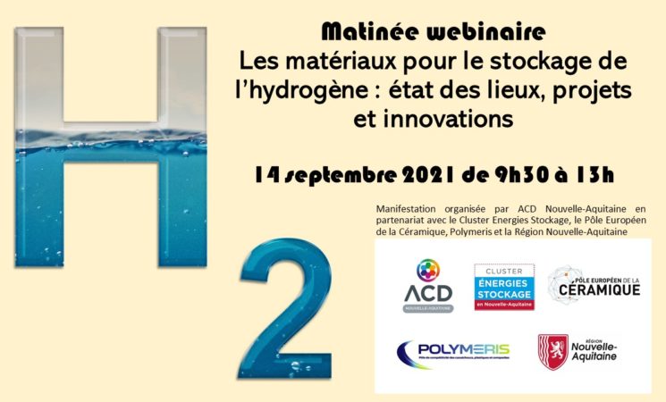 14.09.2021 - webinaire - Matériaux pour le stockage de l’hydrogène : état des lieux, projets et innovations